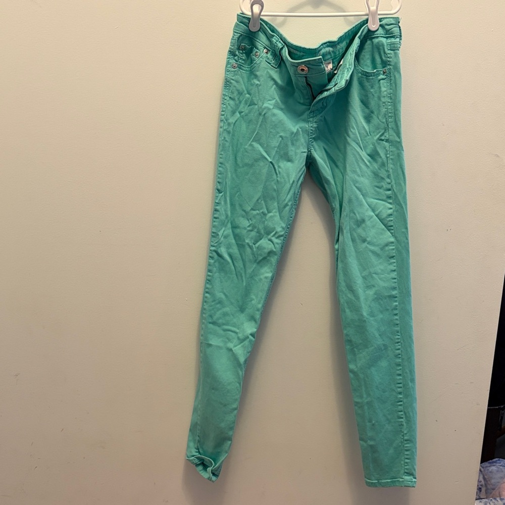 CP Shades Turquoise Ankle & Cropped Jeans